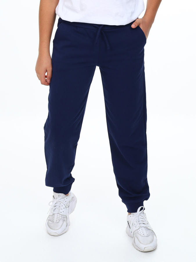 Unisex Kız Erkek Çocuk Lacivert Basic Eşofman Altı - 1