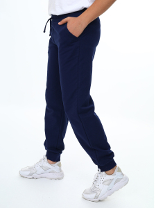 Unisex Çocuk Kışlık Basic Lacivert Beli Lastikli Eşofman Altı 6-13 Yaş - 2