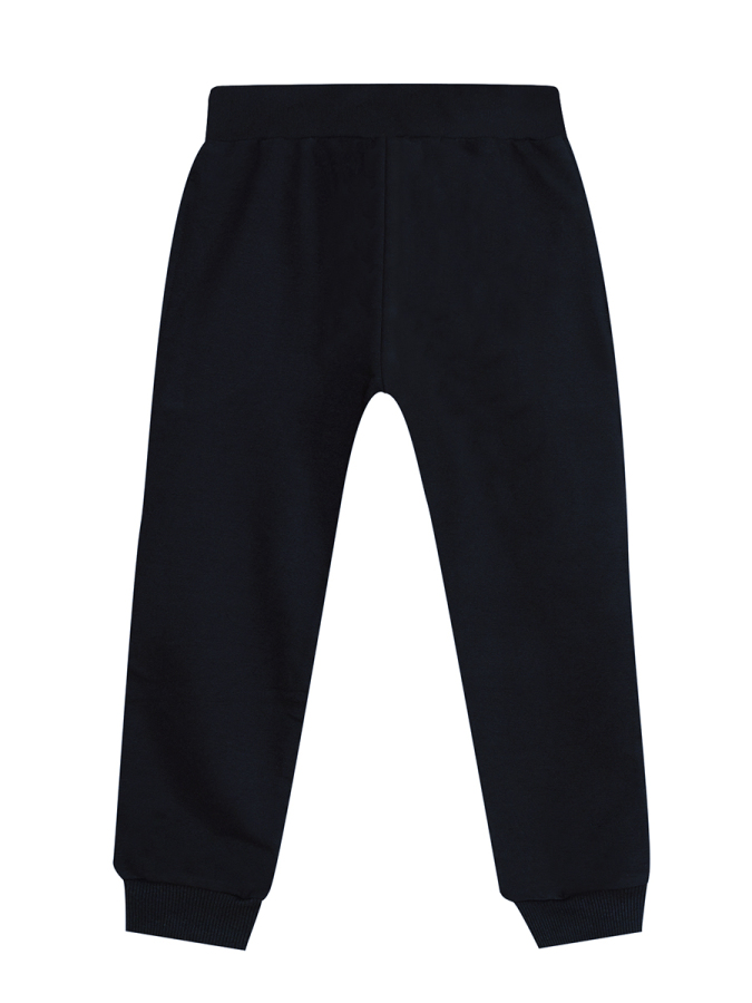 Unisex Kız Erkek Çocuk Siyah Basic Eşofman Altı - 4