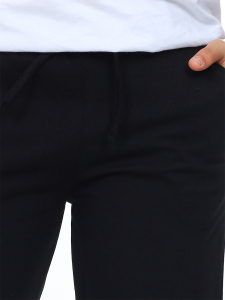 Unisex Kız Erkek Çocuk Siyah Basic Eşofman Altı - 5