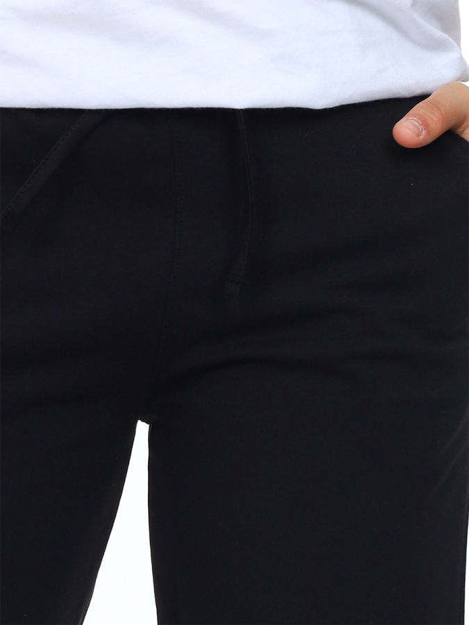 Unisex Kız Erkek Çocuk Siyah Basic Eşofman Altı - 5