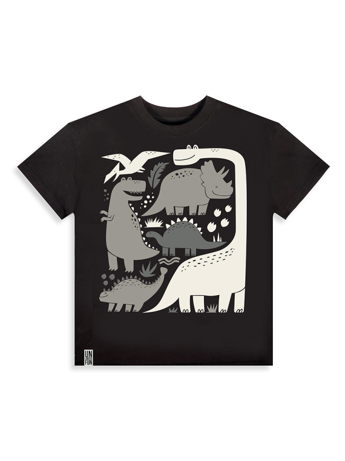 Erkek Çocuk Takım Dino Pamuk T-Shirt Ve Çizgili Keten Görünümlü Yazlık Şort - 6