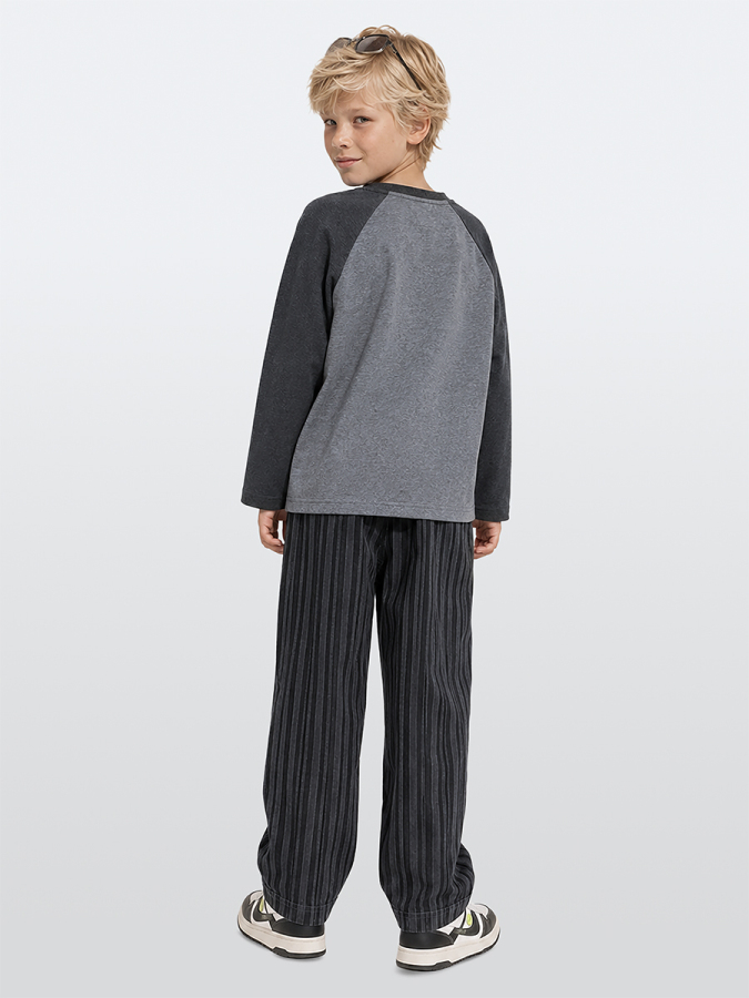 Erkek Çocuk Takım Oversize Tişört - Çizgili Denim Pantolon (5-11 Yaş) - 2