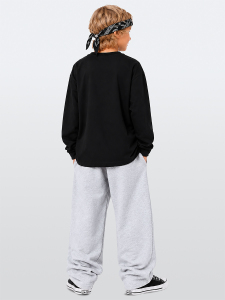Erkek Çocuk Takım Timsah Baskılı T-shirt ve Kalın Eşofman Altı - Oversize (5-11 Yaş) - 2