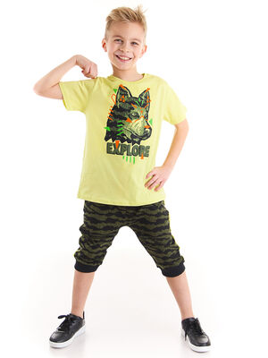 Explorer Wolf Boy T-shirt&Harem Pants Set