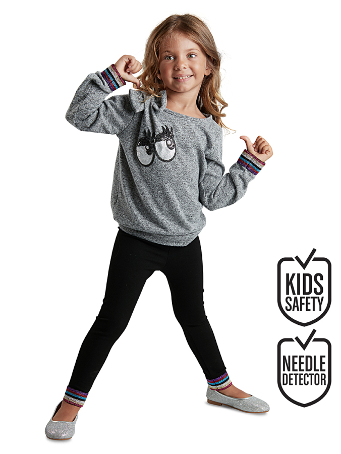 Eyes Girl Knit Jumper+Leggings Set - 1