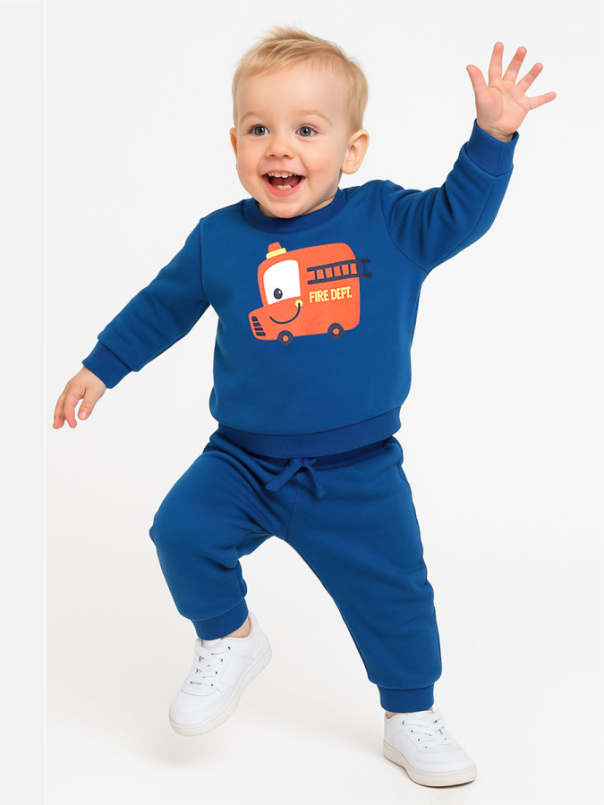Fire Hall Baby Boy Navy Blue Tracksuit - 1