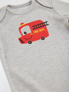 Fire Truck Baby Boy Leggings+Bodysuit Set - 6