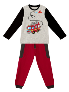 Fire Truck Boy T-shirt&Pants Set - 4
