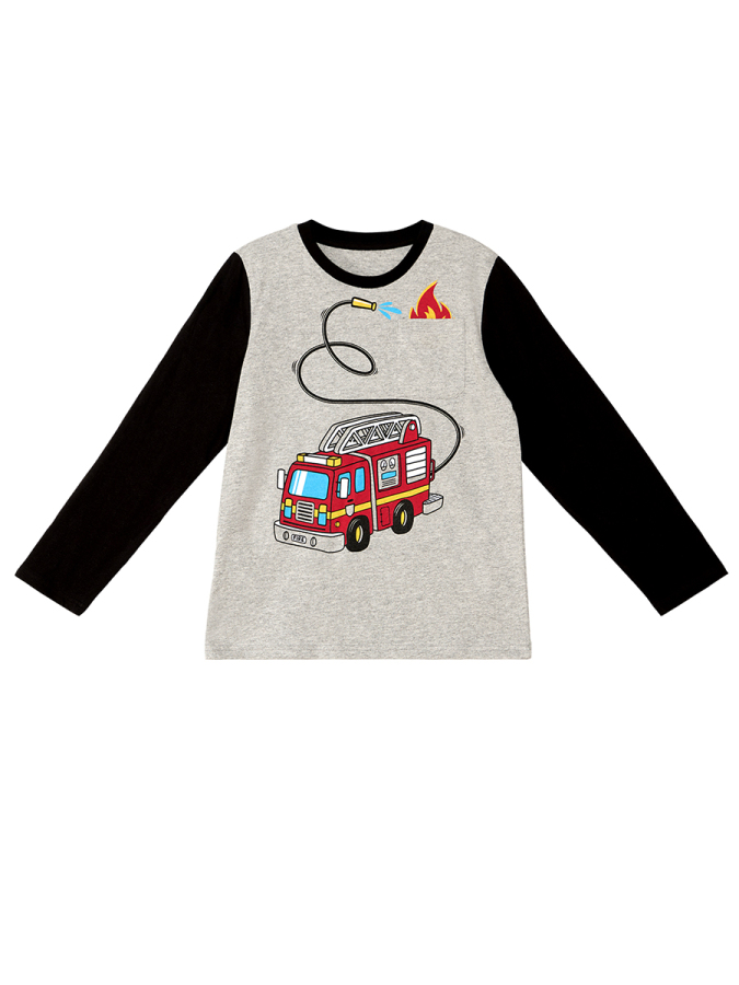 Fire Truck Boy T-shirt&Pants Set - 6