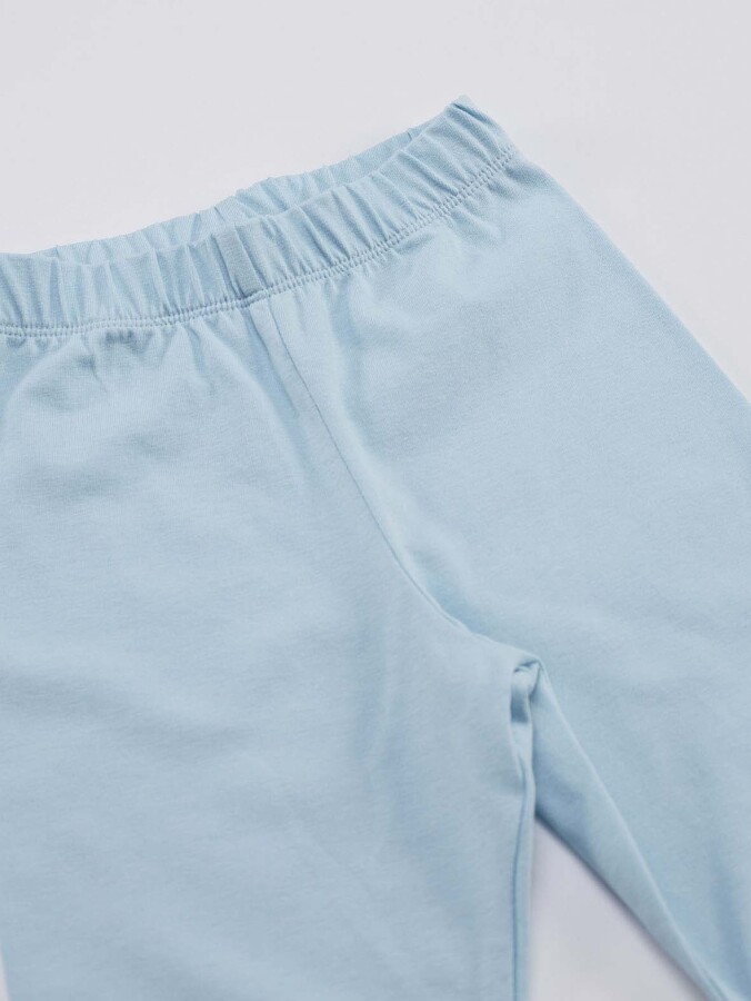 Fırfırlı Kedicik Kız Çocuk T-shirt Tayt Takım - 6