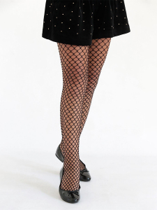 Fishnet Girl Black Stockings - 2