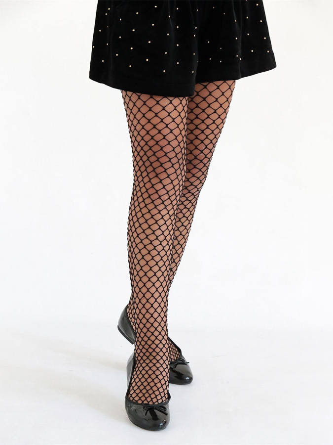 Fishnet Girl Black Stockings - 2
