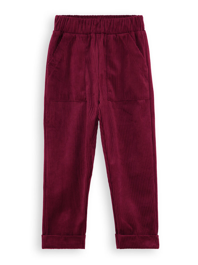 Fitilli Kadife Bordo Erkek Çocuk Pantolon - 3