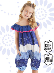 Flamenko Kız Çocuk Poplin Tulum - Denokids