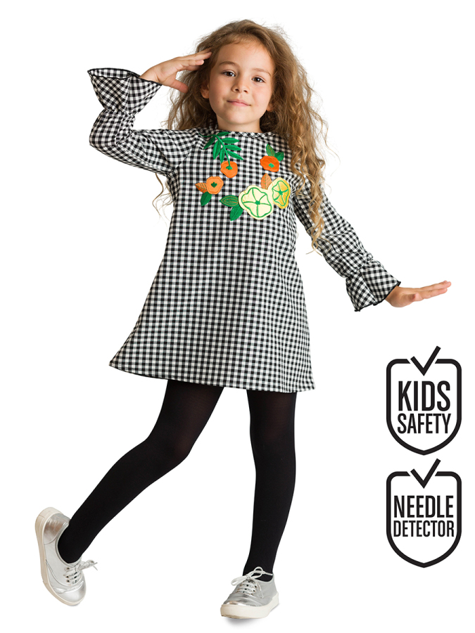 Floral Checkered Dress - 1