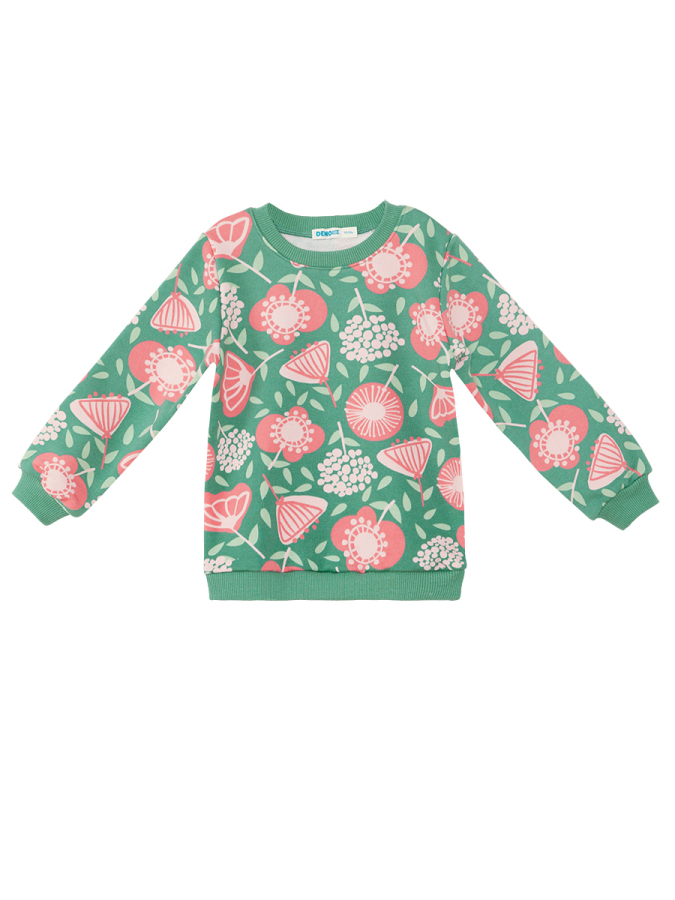 Flower Garden Baby Girl Green Tracksuit - 4