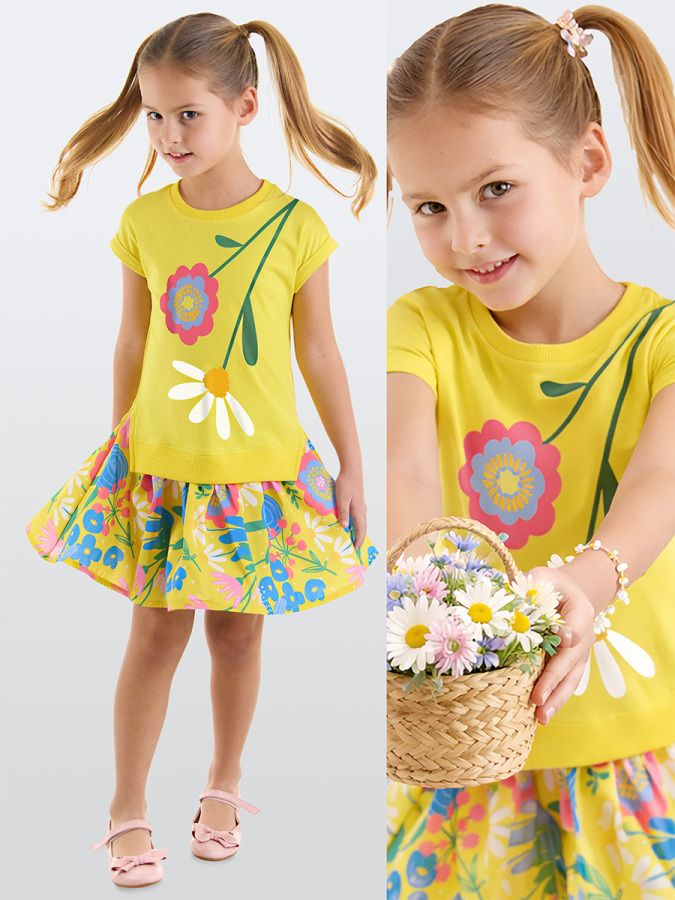 Flower Garden Girl Dress - 1