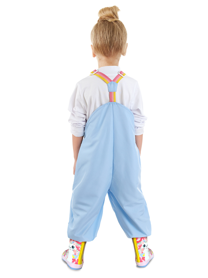 Flower Girl Blue Rain Overall - 2