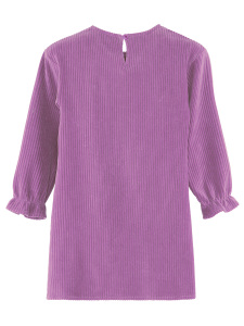 Flower Girl Lilac Velvet Dress - 4