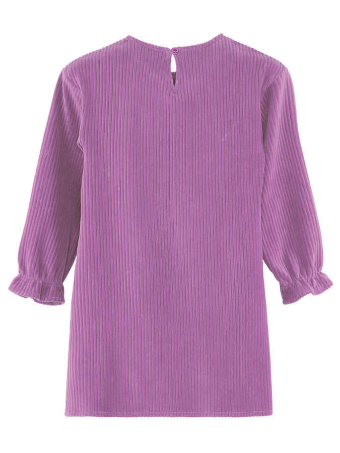 Flower Girl Lilac Velvet Dress - 4