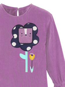 Flower Girl Lilac Velvet Dress - 5