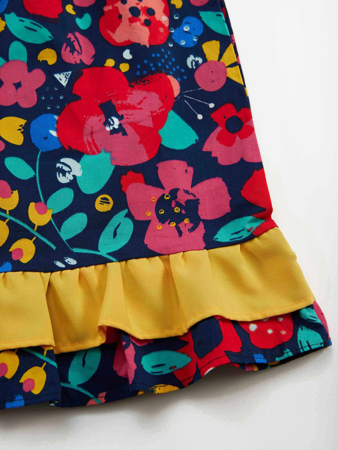 Flowers Baby Girl Poplin Dress - 6