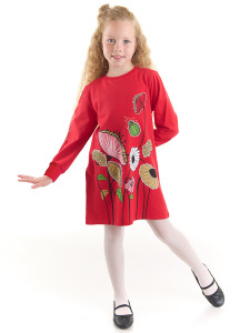 Flowers Girl Red Dress - MSHB&G