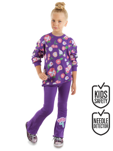 Flowers Girl T-shirt Tight Leggings - 1