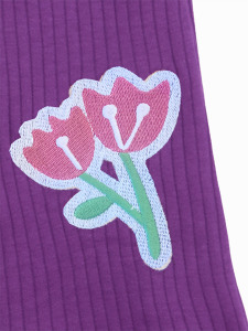 Flowers Girl T-shirt Tight Leggings - 5
