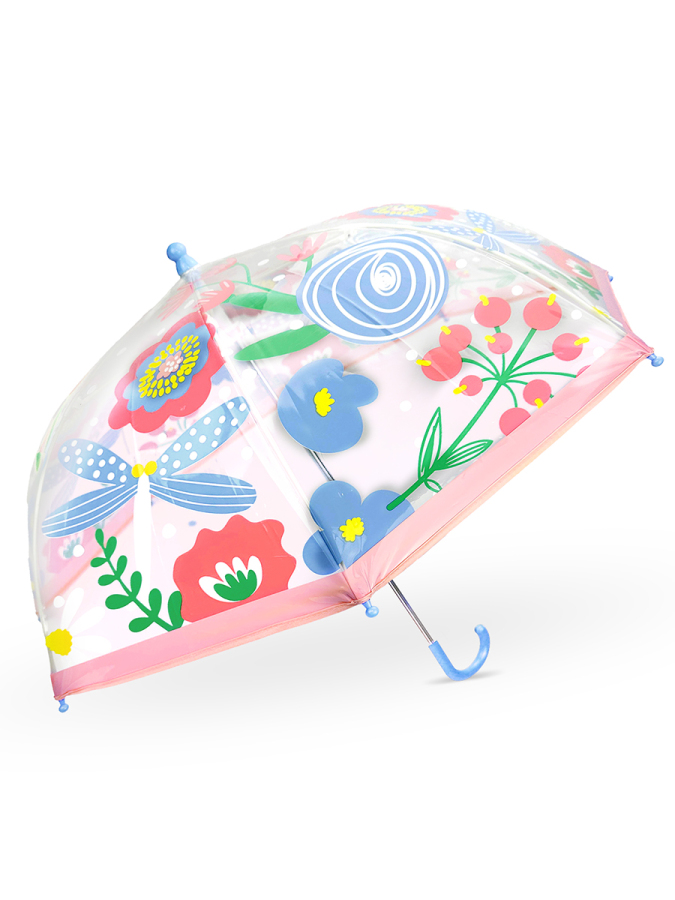 Flowers Girl Transparent Umbrella - 1
