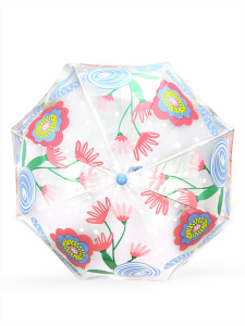 Flowers Girl Transparent Umbrella - 2