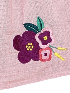Flowers Muslin Girl Pink Dress - 6