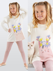 Flowery Bunny Girl T-shirt&Leggings Set - MSHB&G