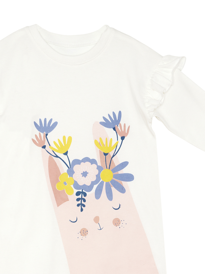 Flowery Bunny Girl T-shirt&Leggings Set - 8