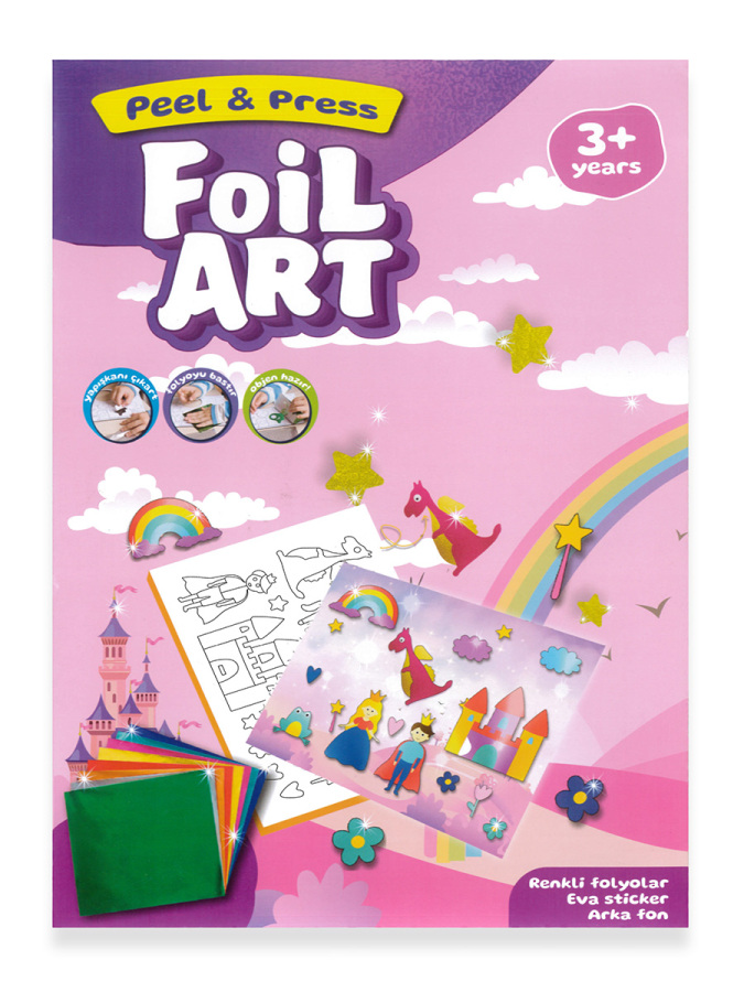 Foil Art Peel & Press Masal Dünyası Temalı Folyo Çocuklar İçin Renkli Oyun Seti - 1