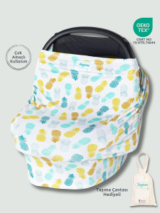 Fonksiyonel Puset - Emzirme Örtüsü Ananas Set - 5