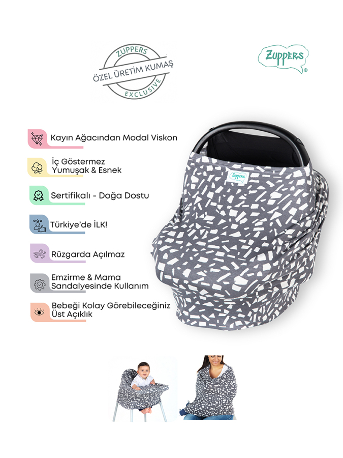 Fonksiyonel Puset - Emzirme Örtüsü Geo Set - 2