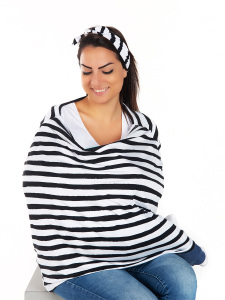 Fonksiyonel Puset - Emzirme Örtüsü Siyah-Beyaz Set - 3