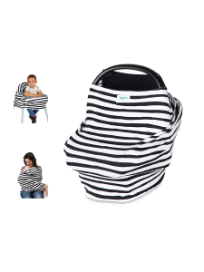 Fonksiyonel Puset - Emzirme Örtüsü Siyah-Beyaz Set - 7