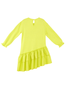 Forrest Cat Girl Cotton Lime Dress - 4