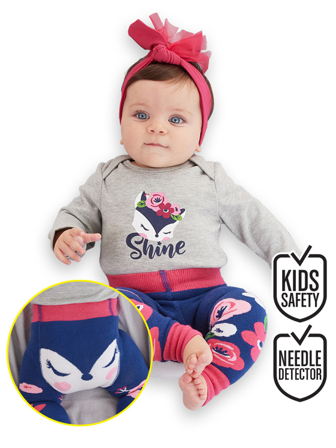 Fox Baby Girl Leggings+Bodysuit Set - 1