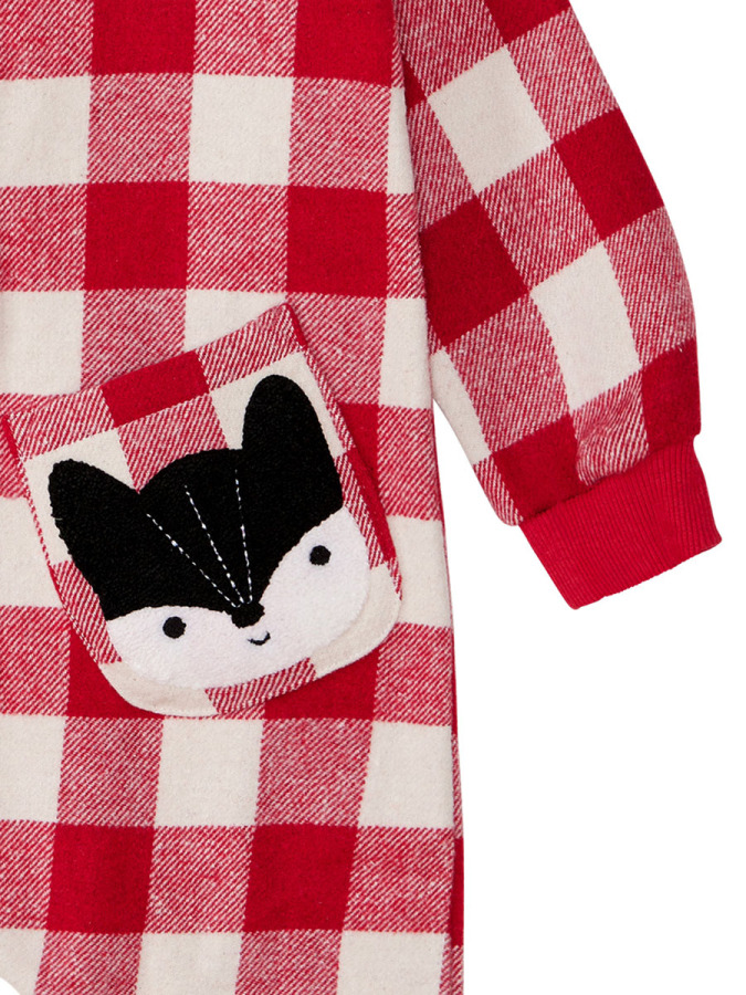 Fox Plaid Girl Overall - 5