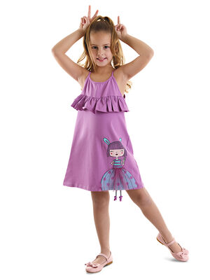 Frilled Lily Girl Lilac Dress