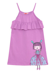 Frilled Lily Girl Lilac Dress - Thumbnail
