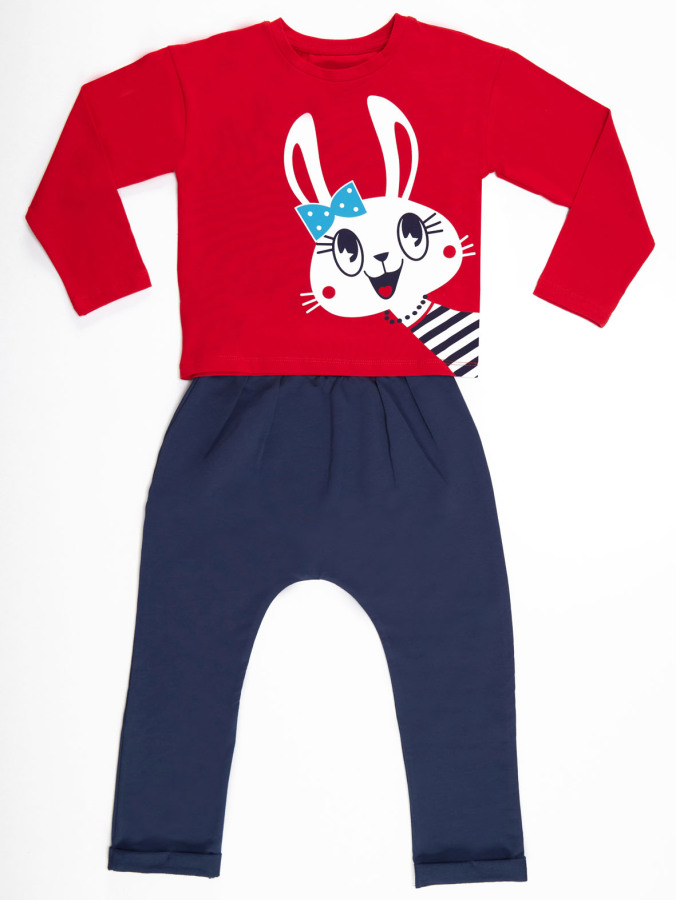 Funny Bunny Girl T-shirt&Harem Pants - 3