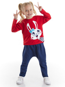 Funny Bunny Girl T-shirt&Harem Pants - Denokids