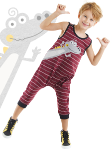 Funny Croc Boy Overall - Denokids