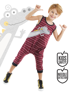 Funny Croc Boy Overall - Denokids