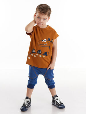 Funny Dino T-shirt&Baggy Boy Set - 1